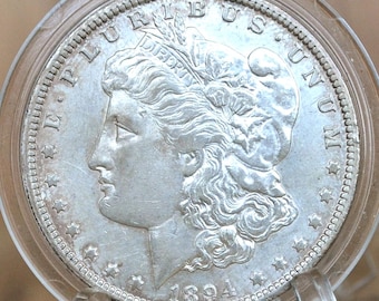 Pattern 1878 Barber Liberty Head Dollar Type 1 Silver Plated Coin