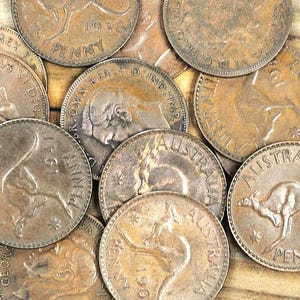 Australian Pennies! Kangaroo Coins - 1930s to 1960s, Great Conditions - Australian One Cent - Collectible Australian Coins