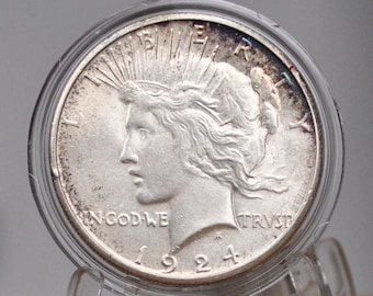 1924-S Peace Silver Dollar - Choose by Grade - 1924 S Silver Dollar - Lower Mintage - 1924S Silver Dollar Peace -San Francisco Mint