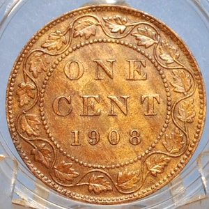 1908 Canadian Cent - Choose by Grade / Condition - Edward VII - One Cent Canada 1908 Large Cent - 1908 Canadian Penny