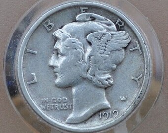 1919 Mercury Silver Dime - Choose by Grade / Condition - Philadelphia Mint - 1919 P Winged Liberty Head Silver Dime 1919 P