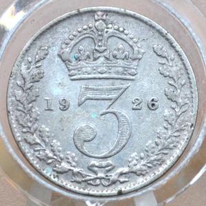 1920-1926 Great Britain Silver 3 Pence Silver - VF/AU Grades Conditions - UK 3 Pence Great Britain Three Pence 50% Silver