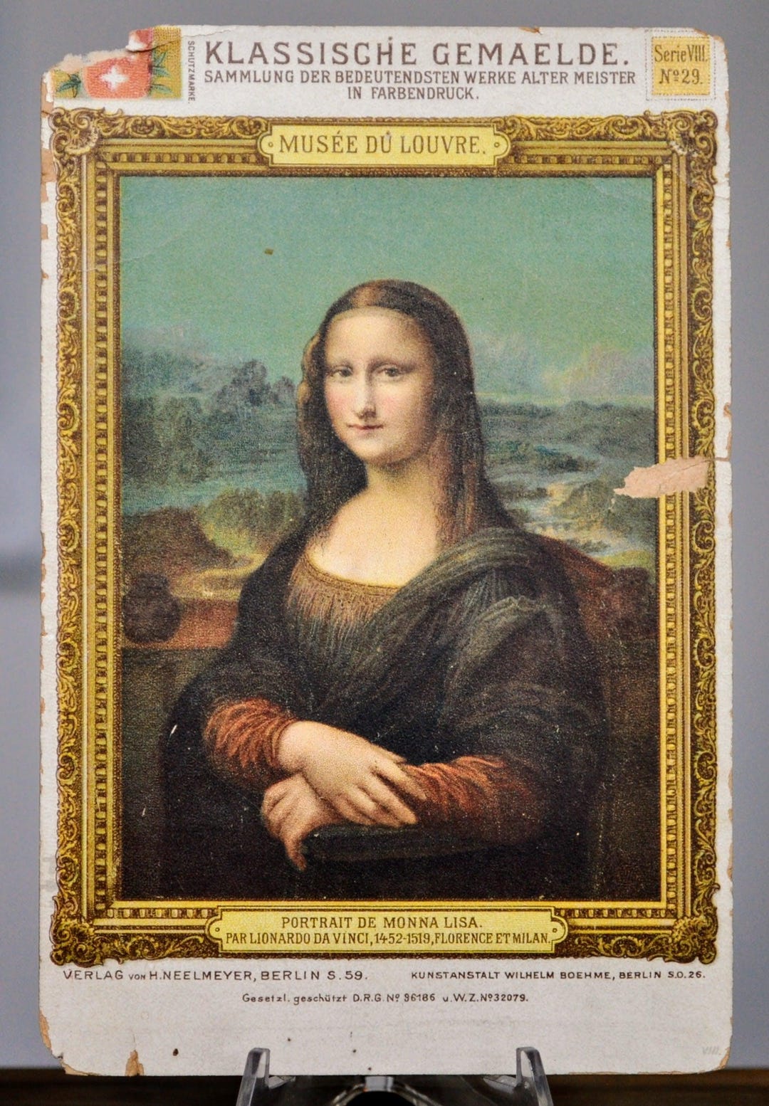 1890年代のモナリザの肖像画、ルーブル美術館、H.ニールマイヤーの