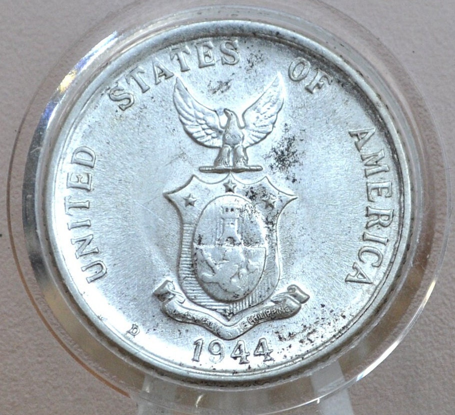 1944年 フィリピン20センタボスと10センタボスセット　未使用 1944 フィリピン 10 & 20 センタボス シルバー - 宝石 BU グレード