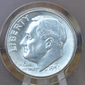 1958 P and D Roosevelt Silver Dimes - Choose Mint and Grade - Roosevelt Dime 1958 P, 1958 D Dime - Circulated & Uncirculated Dimes