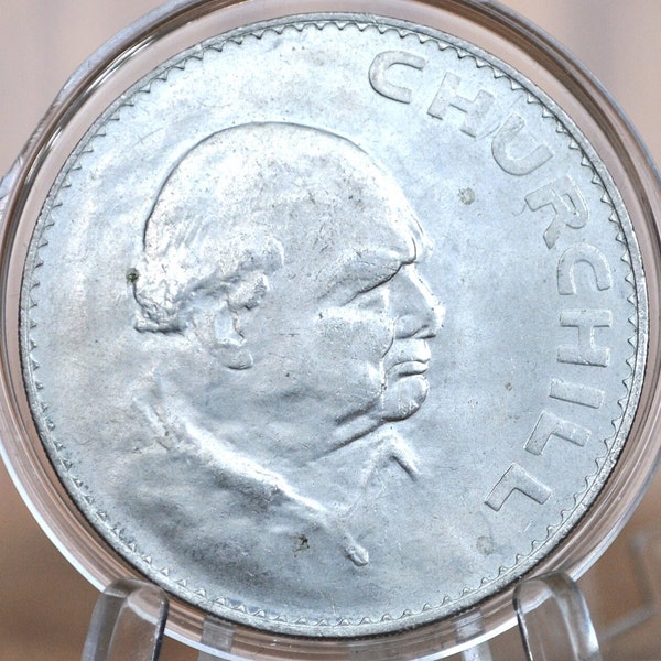 1965 Churchill Crown Commemorative Coin - Queen Elizabeth Ii Del Gratia Regina F.d. Commemorative Crown - Great Britain Uk Coin Churchill