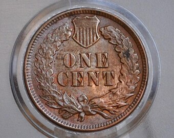 1900年インディアンヘッドペニー - 未流通、変色 - 割引コイン - 1900