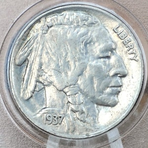 1937-S Buffalo Nickel - Vf-Xf (Very To Extremely Fine) Grades; Chose By Grade - San Francisco Mint - Indian Head Nickel 1937 S Nickel