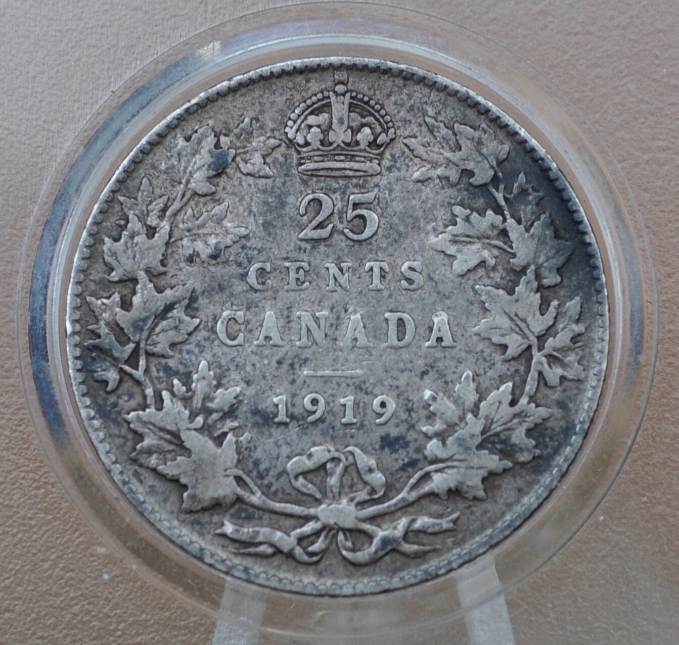 1906-1950年カナダ銀貨25セント硬貨 - ジョージ5世 - 92.5%銀貨、日付