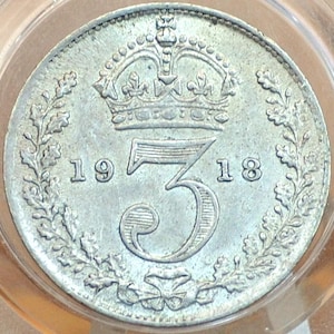 1911-1920 Great Britain Silver 3 Pence Silver - Circulated Conditions - King George - UK 3 Pence Great Britain Three Pence 92.5% Silver