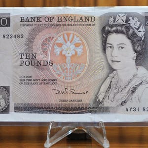 1984-86 Bank of England 10 Pound Note - D.H. Somerset Signature - Florence Nightingale Issue- With &quot;L&quot; - 1984 English Ten Pound Note- P#379c