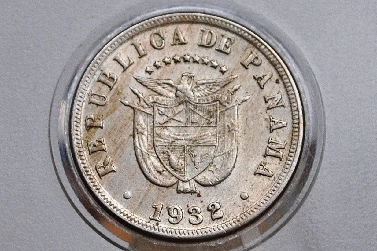 希少な1932年パナマ5セントバルボア - 未使用 - 332,000枚のみ製造