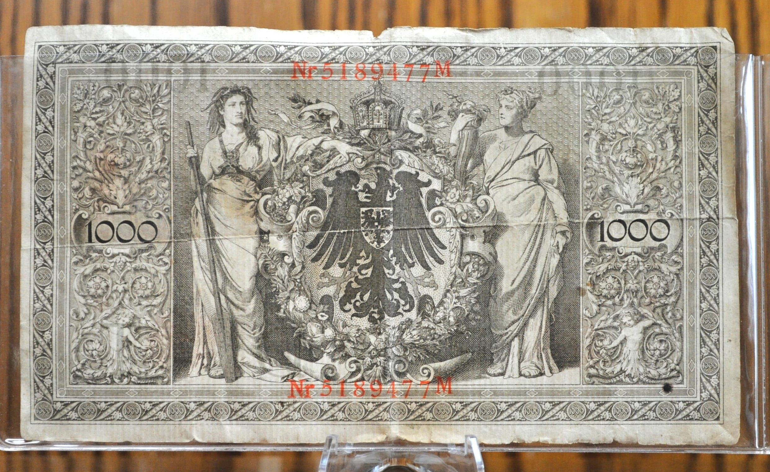 1910 1000 Mark German Paper Note - Reichsbanknote - First Issue ...
