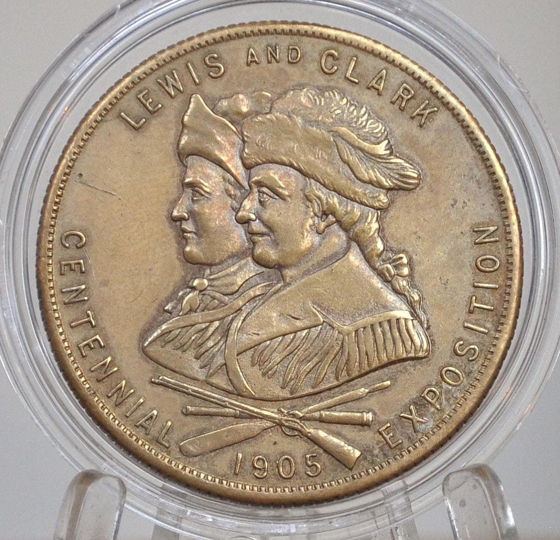 1905年ルイス・クラーク博覧会記念ドルメダル - HK331a ルイス