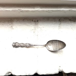Antique Sterling Silver  Boston Massachusetts Location George Homer Spoon - Sterling Silver Commemorative Spoon - Silver Decorative Spoon