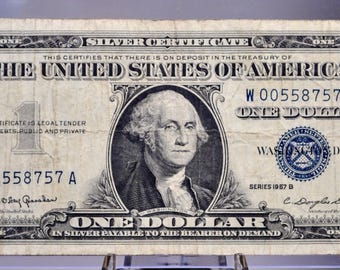 1957年B銀券1ドル紙幣 - ローファンシーリピーティングシリアル