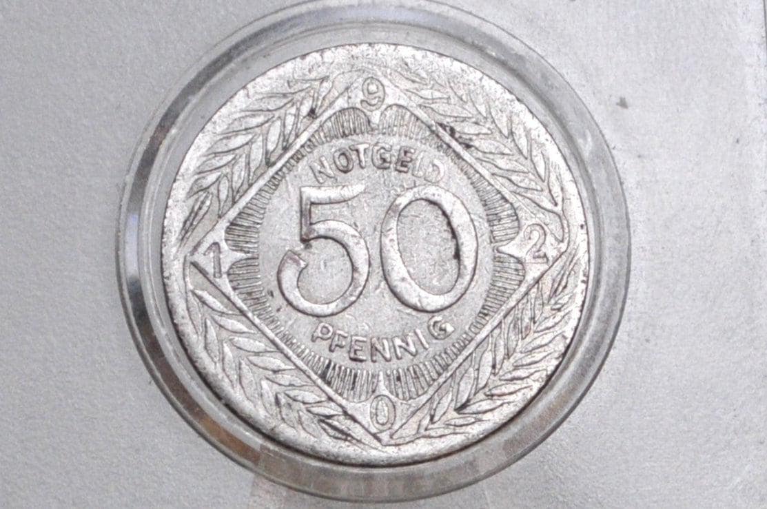 レア 1920 シュタット オーリグス プロイセン ライン 50 フェニヒ