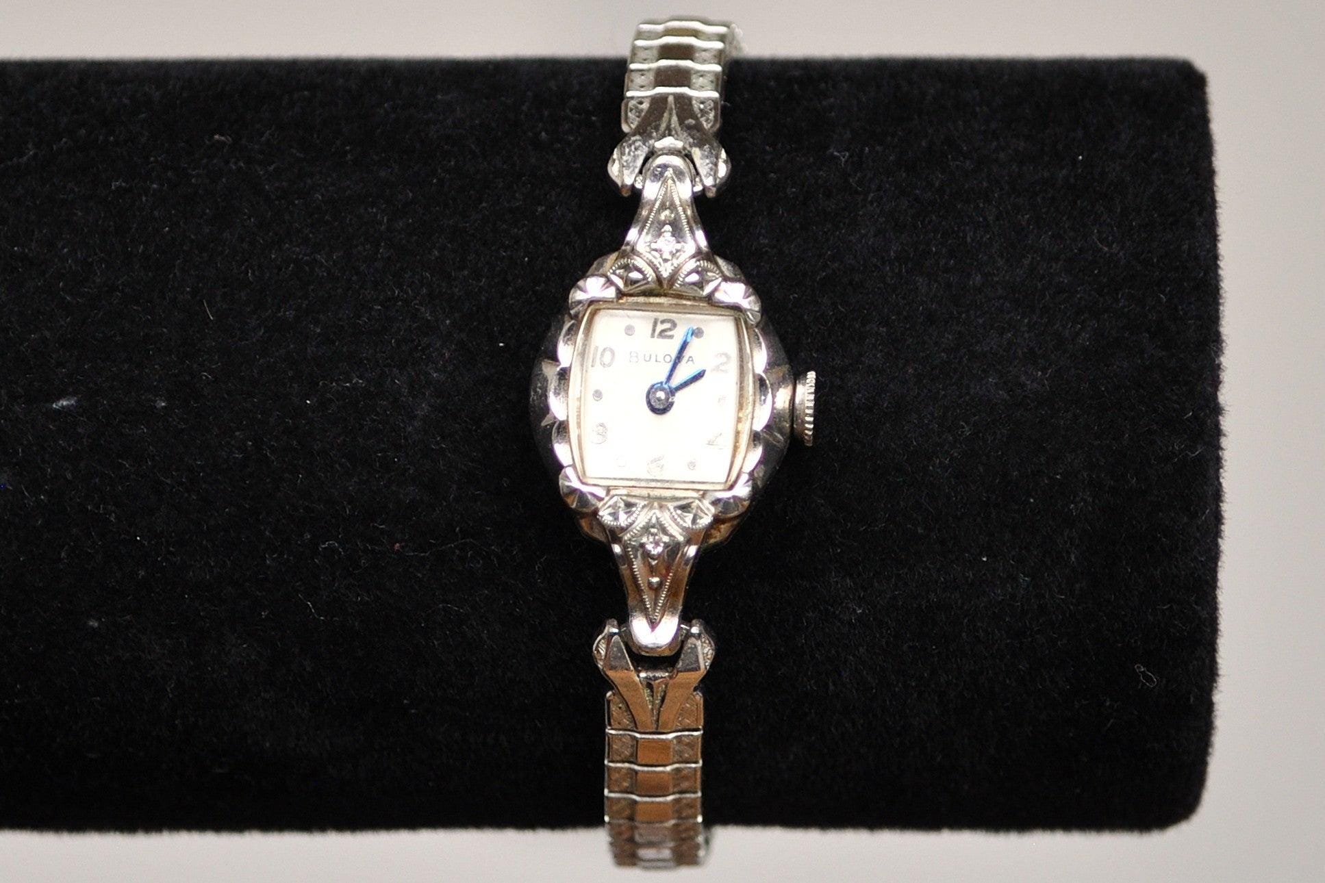 Vintage Bulova 10K White Gold Filled Watch - American Legion  display picture 1