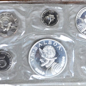 1968 Panama Silver Proof Set - Full Set of all 6 Coins - Low Number Issued, Rarer Set - 1968 Panama Proof set In Original Packaging Balboa