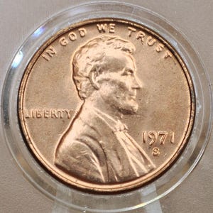 1971 P,D,S Lincoln Memorial Penny - BU - Philadelphia, Denver, San Francisco Mints - Collectible Coin - 1971 P 1971 D 1971 S Lincoln Cent