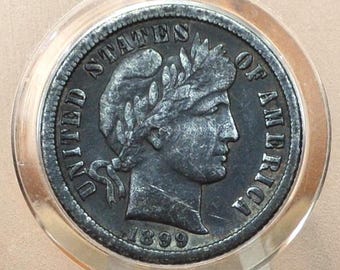 1914 D バーバーダイム - アンティーク デンバー ミントマーク