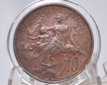 1909-1917年 フランス 10サンチーム硬貨 - 日付で選ぶ、フランスの10