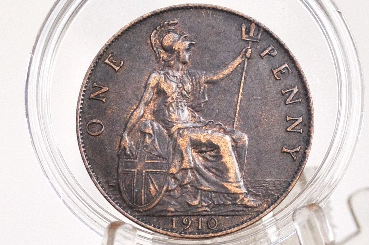 1910 one penny coin - Etsy 日本