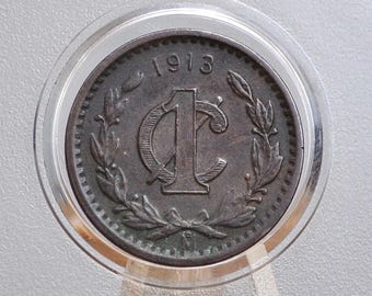 1882 5 Centavos Mexico - AU (About Uncirculated) Grade