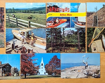 Vintage Maine toeristische geschulpte ansichtkaarten jaren 60-70 - Eastern Illustrating Co. - 37 vintage Maine ansichtkaarten om uit te kiezen!!