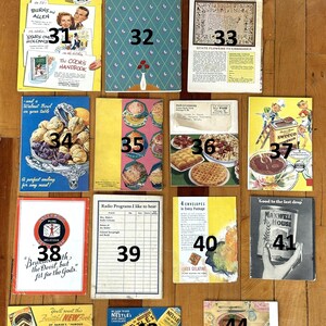 Antique Cookbook/Baking Recipes With Over 40 Different Books!!! - Vintage Recipe Book - Easy Vintage Classic Recipe Booklets