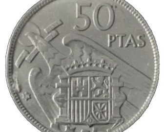 スペイン硬貨】50PTAS 25PTAS 1957