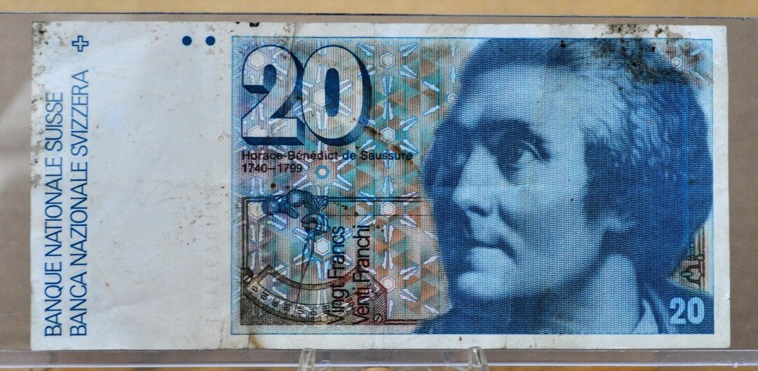 1989 National Bank of Switzerland 20 Francs Note - Gerber/lusser ...