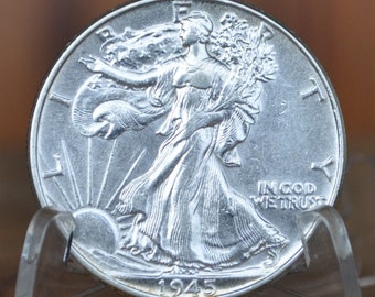 1945-S Walking Liberty Silver Half Dollar - Choose by Grade - San Francisco Mint - WWII Era - 1945S Half Dollar / 1945 S