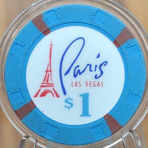 Vintage Paris Casino Las Vegas 1 Dollar Chip - Cassinos icônicos - Vegas Strip -