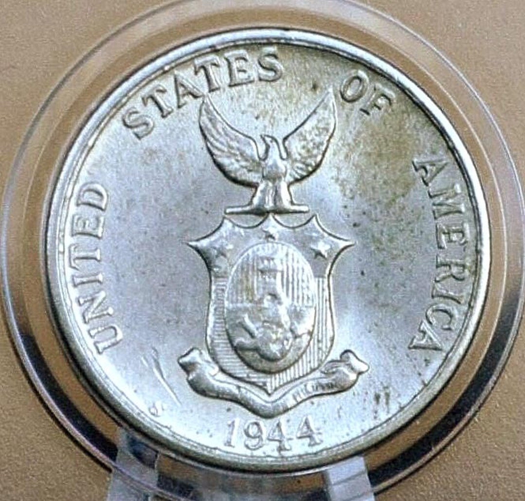 1944-S フィリピン 5 センタボス - AU/BU 状態 - 1944 S ファイブ