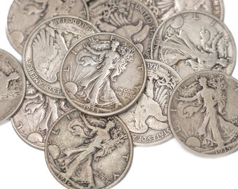 Walking Liberty Half Dollars - Silver Half Dollars from 1916-1947 - US Silver Half Dollars from the 1910s, 20s, 30s, and 40s