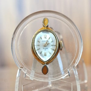 Vintage Starlite by Elgin Ladies 17 Jewel Yellow Gold Tone Windup Watch - Antique Starlite by Elgin Watch  - Not Working