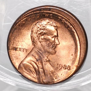 Felpenny 1988 12% rabatt på mitten - 12 procent excentriskt Lincoln-pennymynt med felaktig sällsynt mynt
