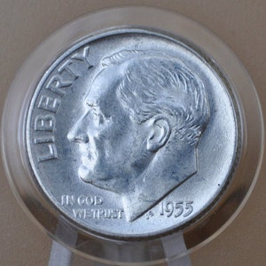 1955 Pds Roosevelt Silver Dimes - Choose Mint And Grade - Roosevelt Dime 1955 P, 1955 D Dime, 1955 S Dime - Circulated & Uncirculated Dimes