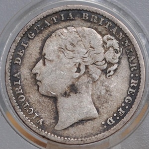 1885 Great Britain Silver 1 Shilling UK One Shilling 1885 - VG/F Grade - Queen Victoria - Old Silver Shilling