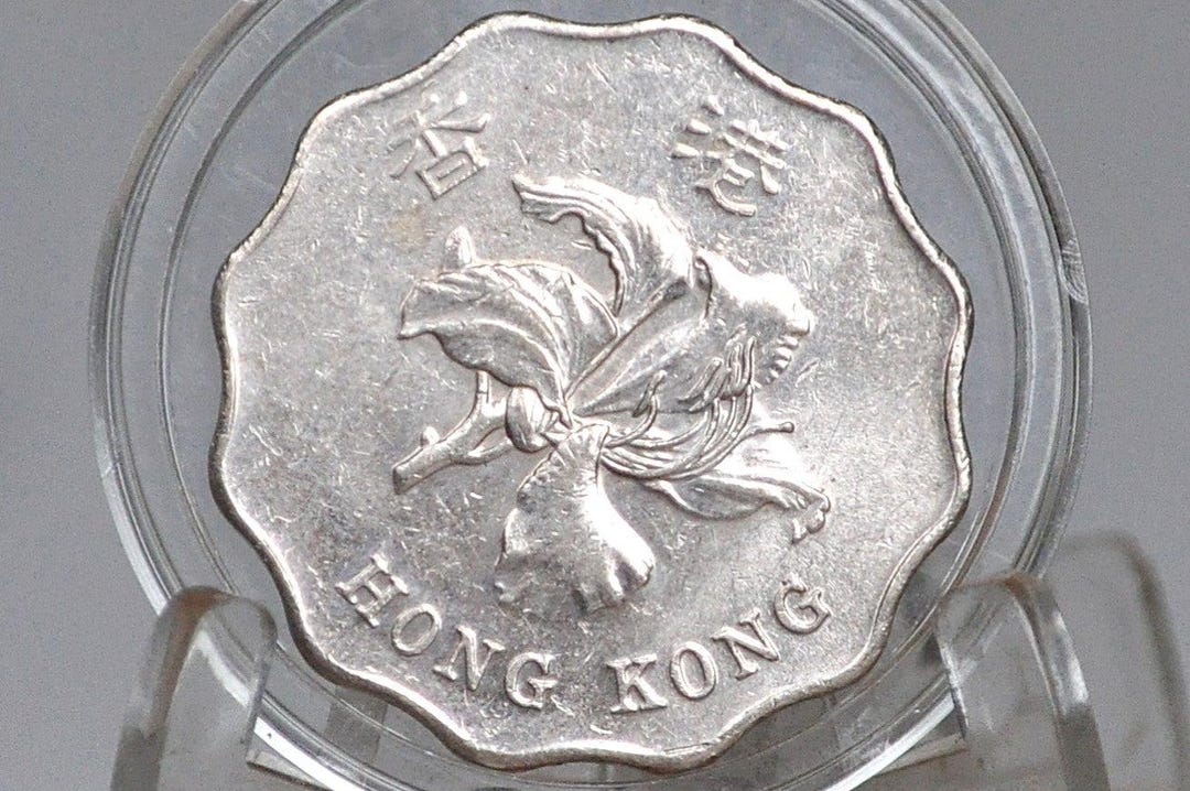 香港 1990年 1ドル 銀貨 1990年代香港1ドル - グレード/状態良好 - 日付で選択 - 蘭の花 - 1