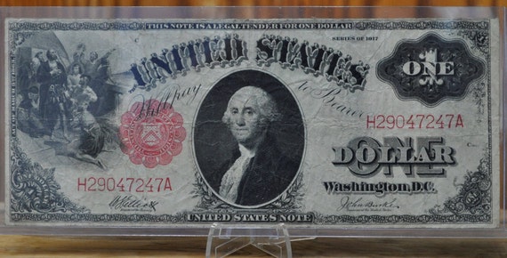 1917 1 Dollar Bill Legal Tender - VF (very Fine) Grade / Condition
