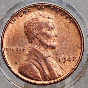 1948 Wheat Pennies, P,D,S - Choose by Mint & Grade - WWII Era Cent - 1948 D Wheat Ear 1948 S Wheat Back Cent - Collectible Coins