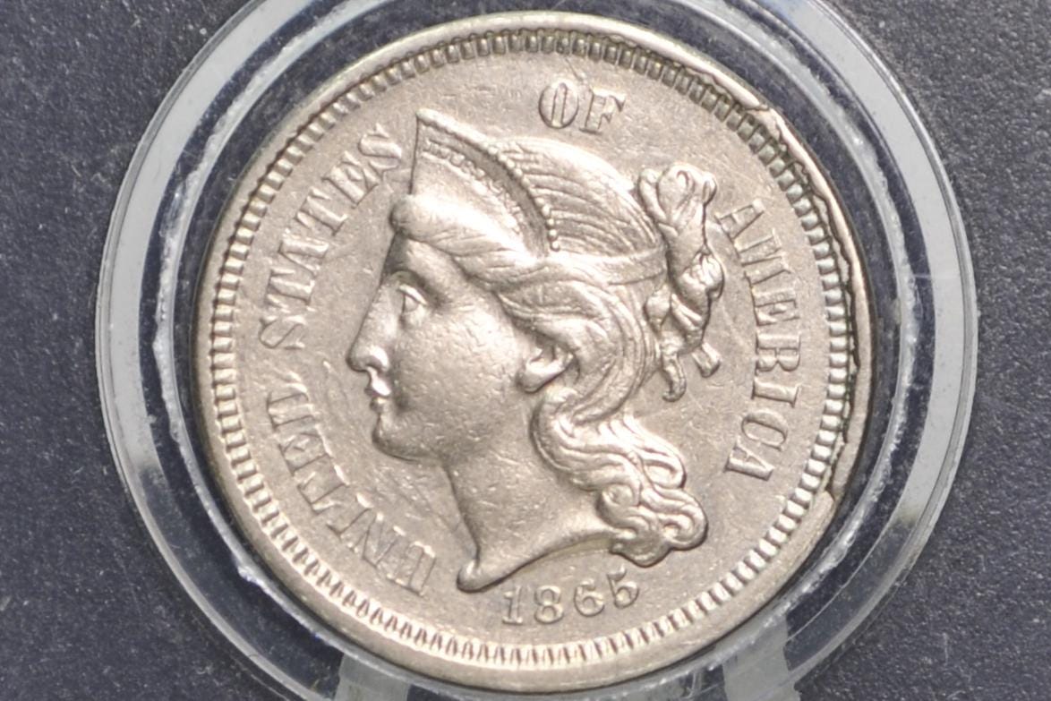 1865年 3セントニッケル - グレードで選ぶ - 南北戦争時代の3セント