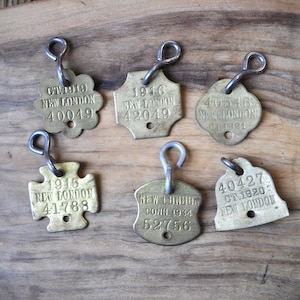 6 Stück Dog Tags aus New London, Conneticut