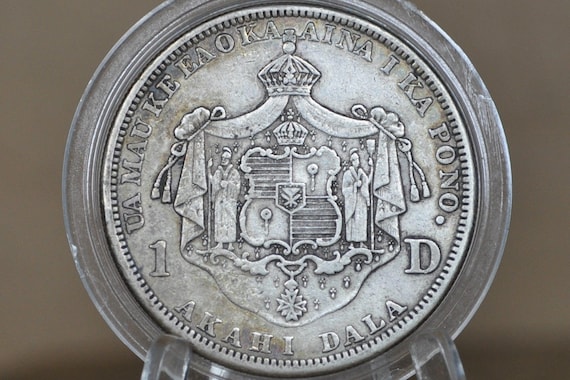 Authentic 1883 Kingdom of Hawaii Silver Dollar - XF - Rare Coin