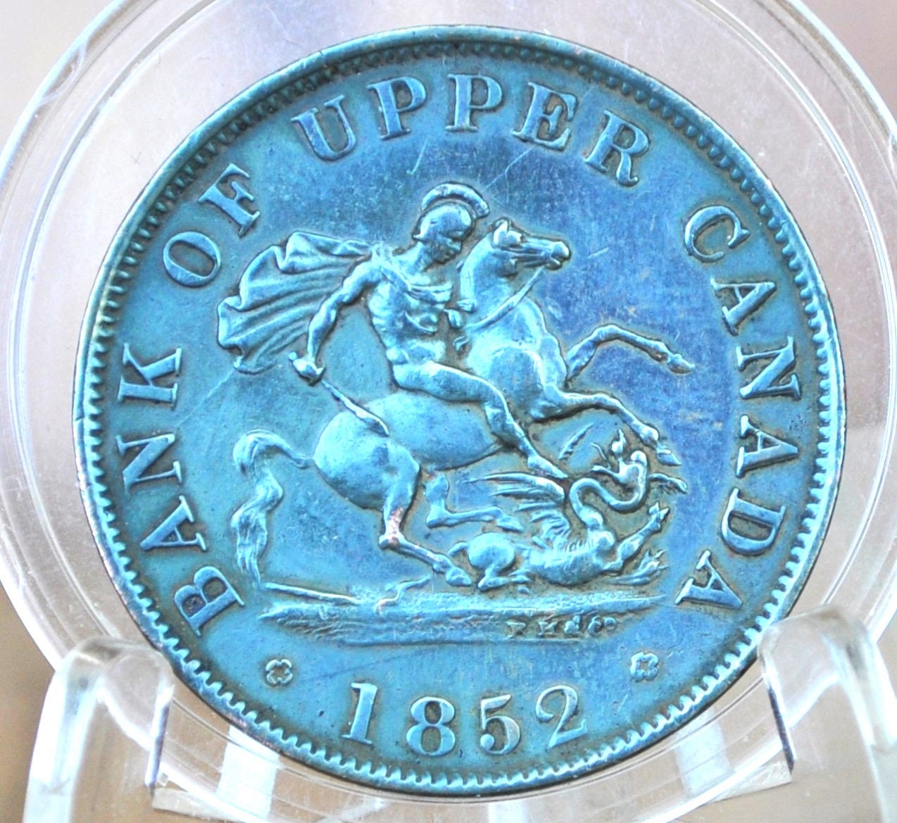 1852 Bank of Upper Canada One Half Penny - 1/2 Penny Bank Token