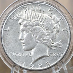 1928-S Peace Silver Dollar - Choose by Grade, F-XF - San Francisco Mint - 1928 S Silver Dollar Semi-Key Date 1928 Peace Dollar