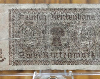 1937年 2レンテンマルク ドイツ紙幣 - レンテンマルク銀行券 - 8桁の