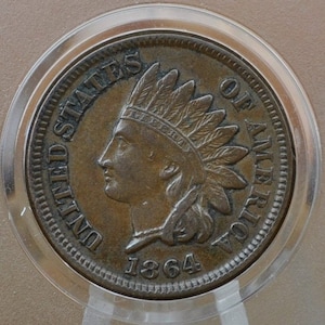 1864 Indian Head Penny - Kies op kwaliteit F-XF (fijn tot extreem fijn) - Munt uit de burgeroorlog - Indian Head Cent 1864 Cent - Brons, geen L